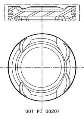 Pistone mahle 001 00207 000 - pi,
